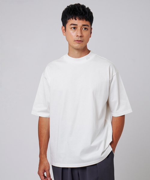 LACOSTE モックネックシャツ LACOSTE tシャツ (ラコステ) 別注 モックネック Tシャツ メンズ