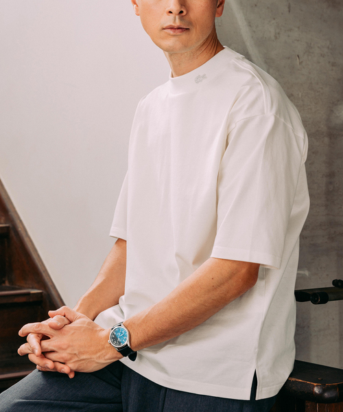 LACOSTE tシャツ (ラコステ) 別注 モックネック Tシャツ メンズ