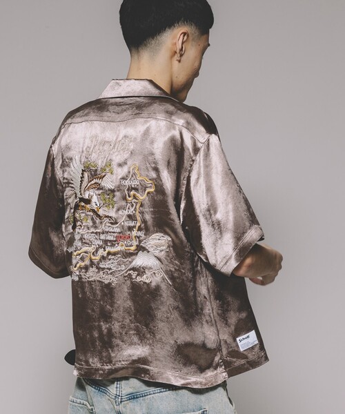 Schott レーヨン スカ エイジング シャツ ショートスリーブ Schott N.Y.C シャツ Schott/ショット 別注 RAYON SUKA ASING S