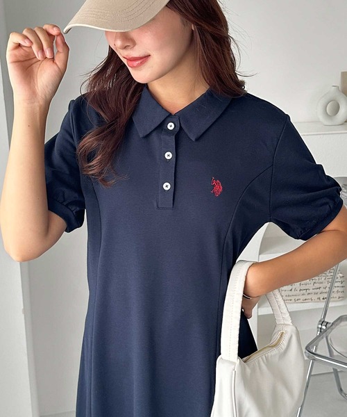 U.S. POLO ASSN. ワンピース GeeRA別注「U.S. ASSN.」ポロ衿