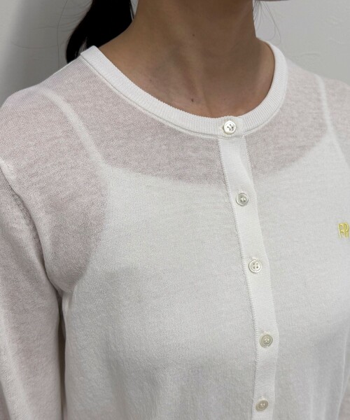 fredy emue カーディガン FR刺繍ベーシックサマーカーディガン