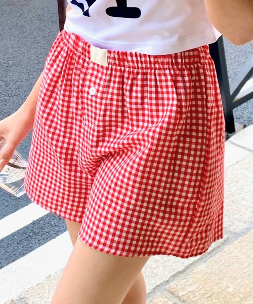 パンツ 「新色追加」夏に大活躍！ギンガムチェックショート
