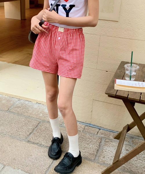 パンツ 「新色追加」夏に大活躍！ギンガムチェックショート