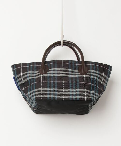 BURBERRY BLUE LABEL チェック ミニハンドバッグ 水色 BURBERRY BLUE LABEL チェック ミニハンドバッグ 水色 - メルカリ