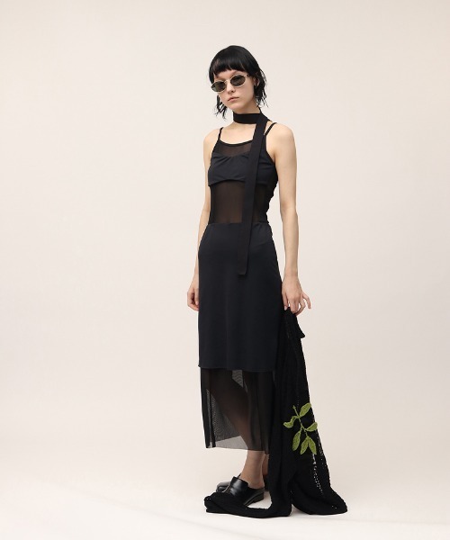 leinwande ワンピース Mesh Combination Dress : ZOZOTOWN Yahoo