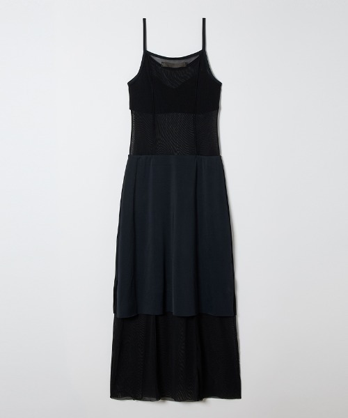 leinwande（ラインヴァンド） ワンピース Mesh Combination Dress