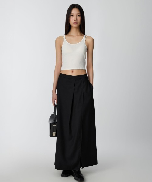Studio Doe スカート Three-dimensional layered slit skirt