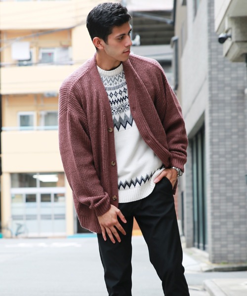 「WESTSEA」 「cathy’s closet」ニットカーディガン M ブラック メンズ_画像3