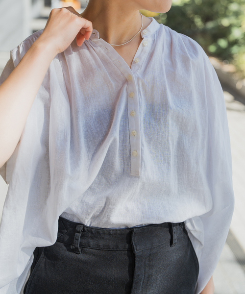 Spick＆Span ブラウス シャツ 「WEB限定」コットンリネン