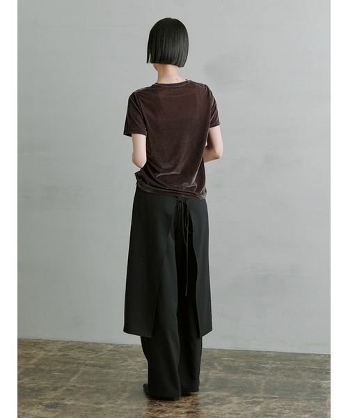 MIESROHE tシャツ シアーベロアコンパクトT レディース