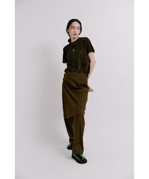 MIESROHE tシャツ シアーベロアコンパクトT レディース