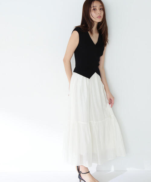 NATURAL BEAUTY BASIC ワンピース カシュクールドッキング