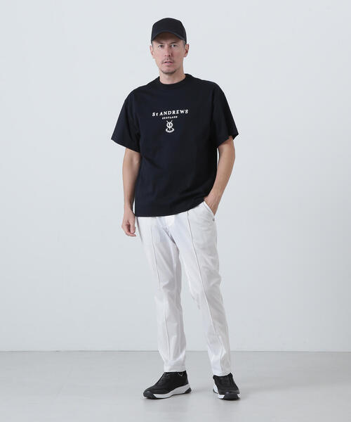 新品正規品【st.andrews/L】シルエットストレッチパンツ　メンズ セント・アンドリュース St ANDREWS ラメツイード ストレッチ