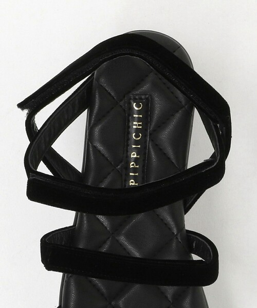 【新作　新品　未使用】PIPPICHIC ブラックプラットフォームサンダル PIPPICHIC サンダル 「PIPPICHIC」BEBE プラットフォーム