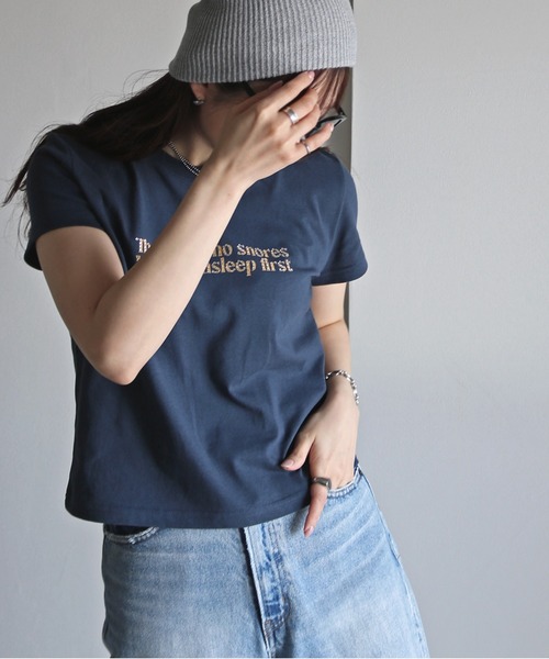 ■HERNO■ラインストーンロゴ Tシャツ HERNO - 【LADIES】 ラインストーン ロゴ Tシャツ (ブラック