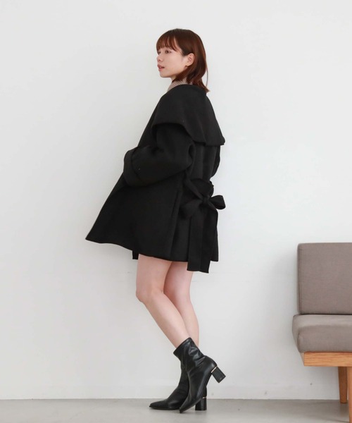 「archives」 コート MEDIUM ブラック レディース_画像6