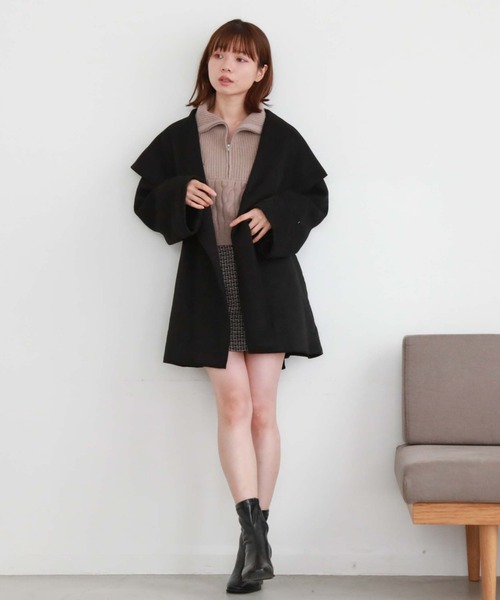 「archives」 コート MEDIUM ブラック レディース_画像8