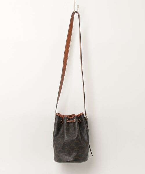 セリーヌ ドローストリングバッグ ショルダー トリオンフ CELINE / トリオンフキャンバス ドローストリング ショルダーバッグ