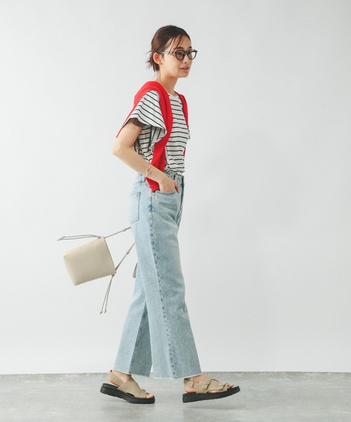 GLOBAL WORK（グローバルワーク） tシャツ 半袖 フローズンT袖フレア