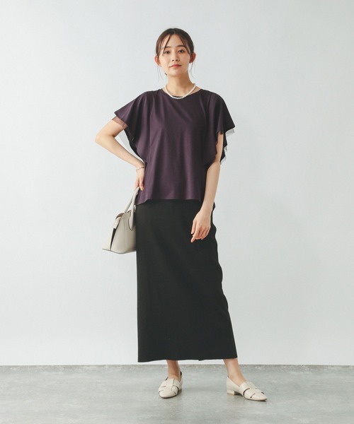 GLOBAL WORK（グローバルワーク） tシャツ 半袖 フローズンT袖フレア