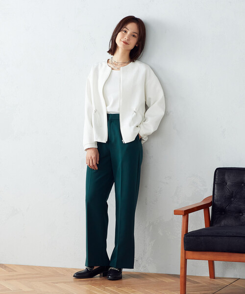 「COMME CA ISM」 ブルゾン LARGE ホワイト レディース