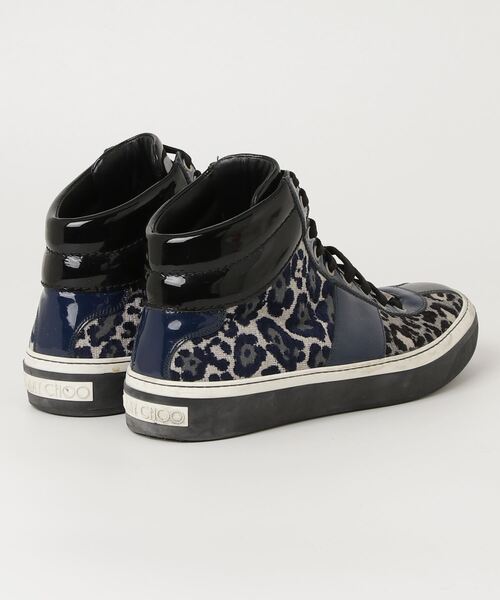 メンズ　JIMMY CHOO ヒョウ柄 靴 JIMMY CHOO ヒョウ柄 ハイカットスニーカー ジミーチュウ