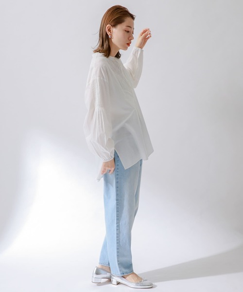 Sonny Label - リネンフレンチブラウス  ミント 新品 Sonny Label リネン混フレンチスリーブブラウス｜Yahoo