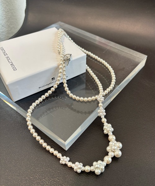 ホワイトパール 二重ネックレス 二重淡水パールネックレス | iichi 日々の暮らしを心地よくする