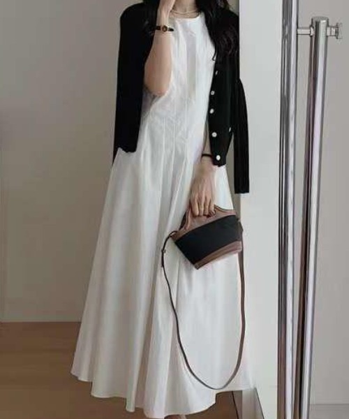 Aelina ワンピース ノースリーブタグ付きワンピース : ZOZOTOWN Yahoo