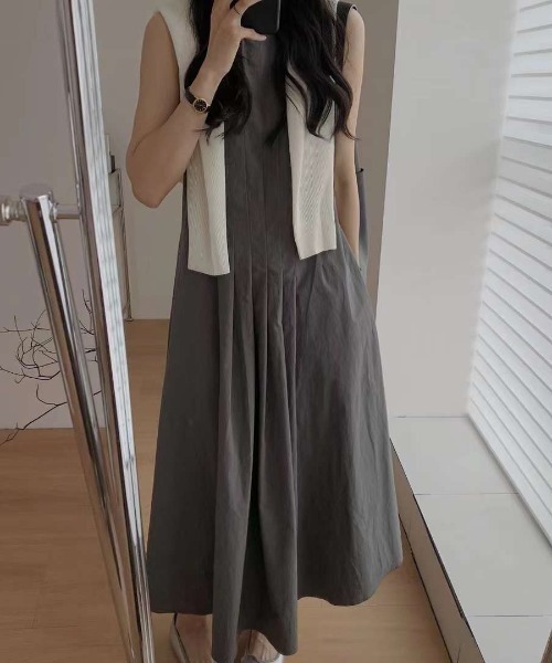 Aelina ワンピース ノースリーブタグ付きワンピース : ZOZOTOWN Yahoo