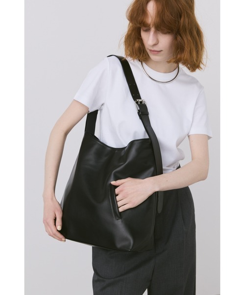 【1点のみ!!値下げ・未使用】nouer ワンショルダーバッグ 黒/ 中型 un/neu ショルダーバッグ バッグ 2WAYバーフラップスクエアBIG