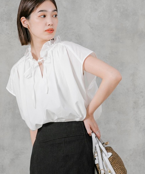 「Gready Brilliant」 半袖ブラウス 38 オフホワイト レディース_画像6