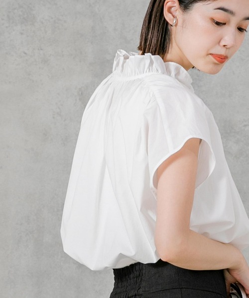 「Gready Brilliant」 半袖ブラウス 38 オフホワイト レディース_画像7