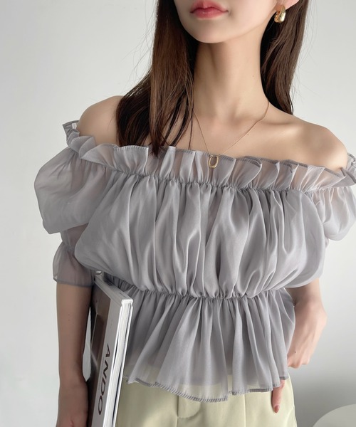 「Ada.」 半袖ブラウス FREE ホワイト レディース_画像3