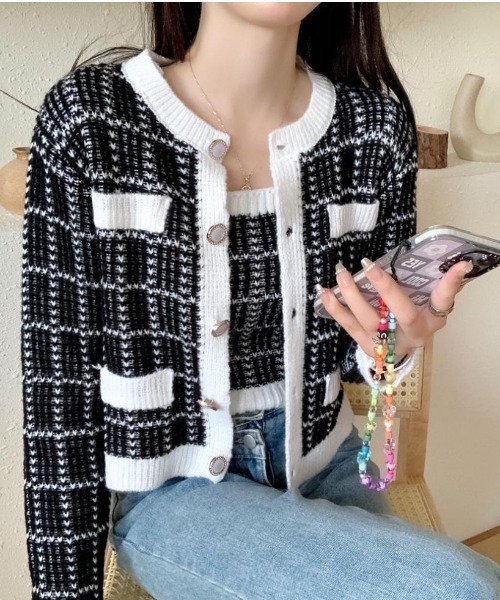 アンサンブル ツイードニットカーディガンセット : ZOZOTOWN Yahoo!店