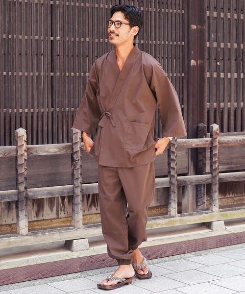 浴衣リメイク　セットアップ　50 反物　ルームウェア　お部屋着　上下セット　本染 JIGGYS SHOP 浴衣 「セットアップ」作務衣 上下セット さむえ