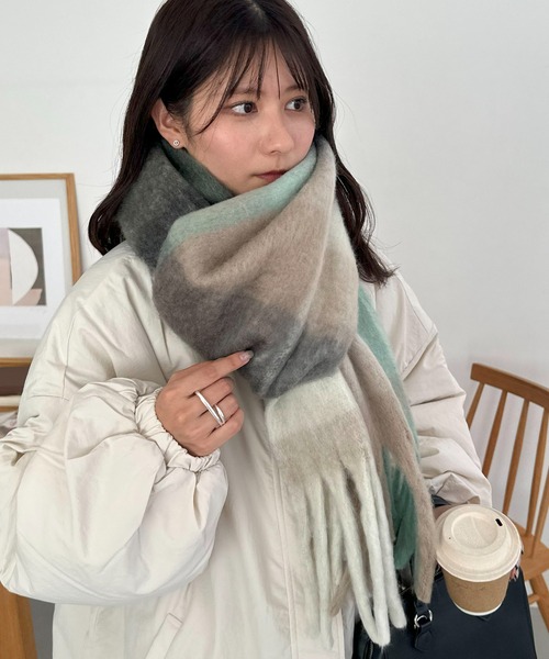 abyts チェック　マフラー ストール　試着のみ abyts チェック マフラー ストール 試着のみ