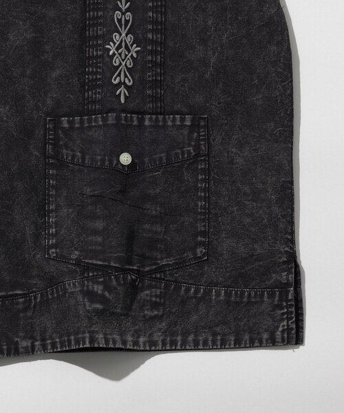 「FREAK'S STORE」 半袖シャツ LARGE チャコールグレー メンズ_画像7