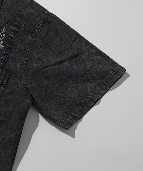 「FREAK'S STORE」 半袖シャツ LARGE チャコールグレー メンズ_画像9