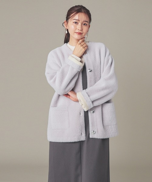 GLACIER lusso（グラシアルッソ） ノーカラーコート コート ノーカラー