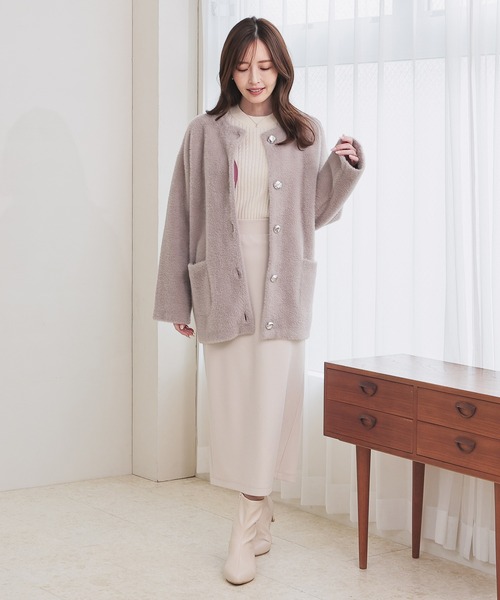 GLACIER lusso（グラシアルッソ） ノーカラーコート コート ノーカラー