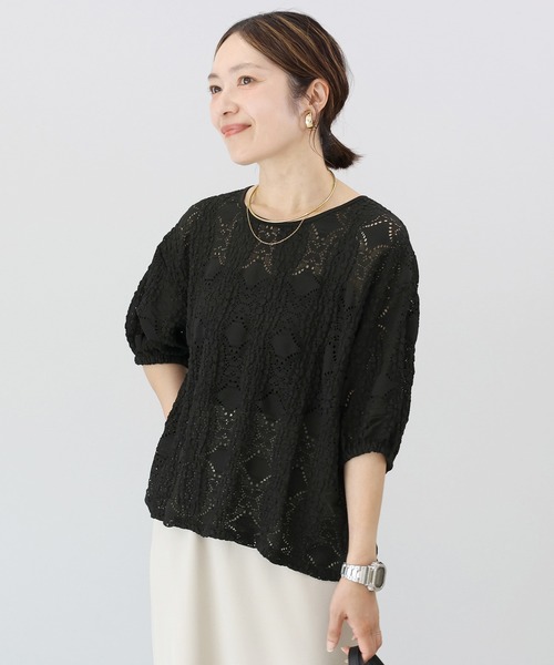 ブラウス シャツ カットレースバックリボンプルオーバー レディース | Aletta vita