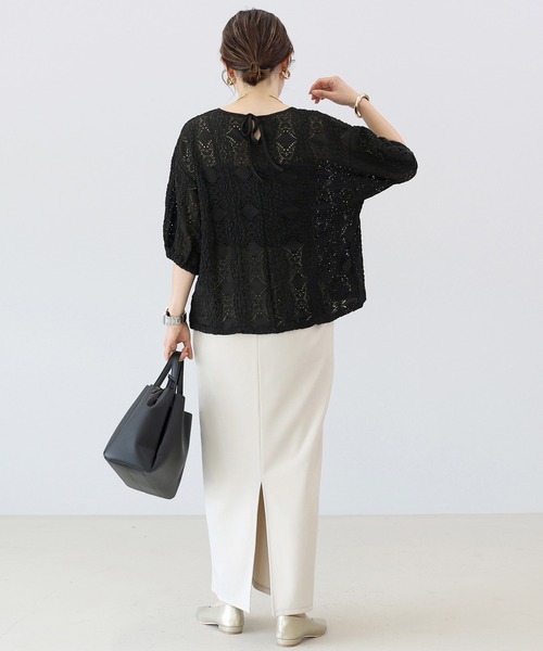 ブラウス シャツ カットレースバックリボンプルオーバー レディース | Aletta vita | 10