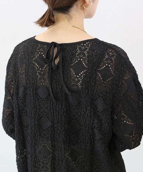ブラウス シャツ カットレースバックリボンプルオーバー レディース | Aletta vita | 14