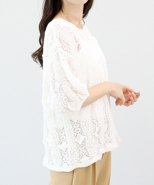 ブラウス シャツ カットレースバックリボンプルオーバー レディース | Aletta vita | 21