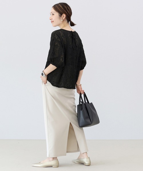 ブラウス シャツ カットレースバックリボンプルオーバー レディース | Aletta vita | 08