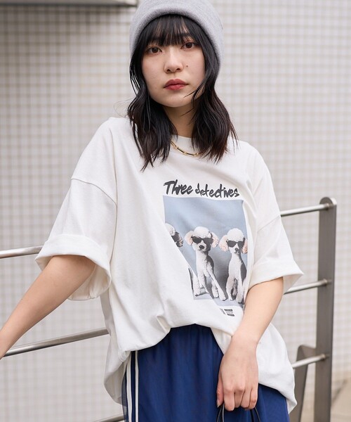 「PUBLUX」 半袖Tシャツ S オフホワイト レディース_画像5