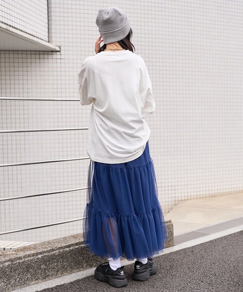 「PUBLUX」 半袖Tシャツ S オフホワイト レディース_画像8