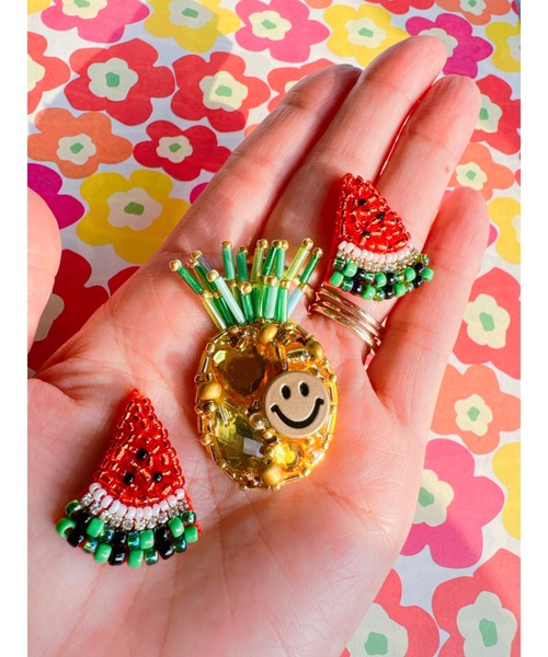 TONE（トネ） ブローチ 「NAPIKO」ニコちゃん＆#9825;パイナップル