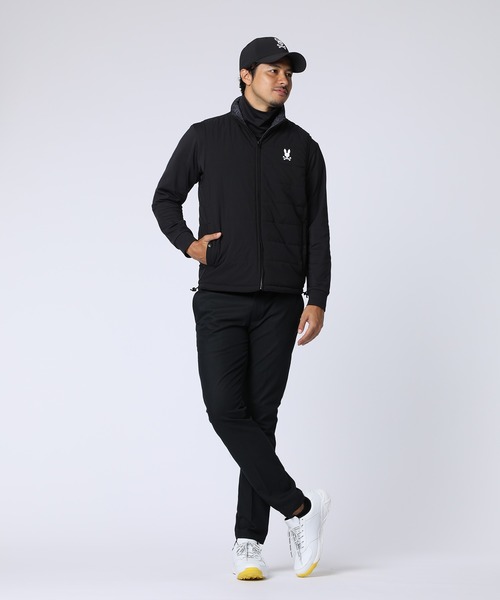 [サイコバニー] リバーシブルベスト ウィンドブレーカー メンズ Psycho Bunny（サイコバニー） ブルゾン アウター 「GOLF」総柄